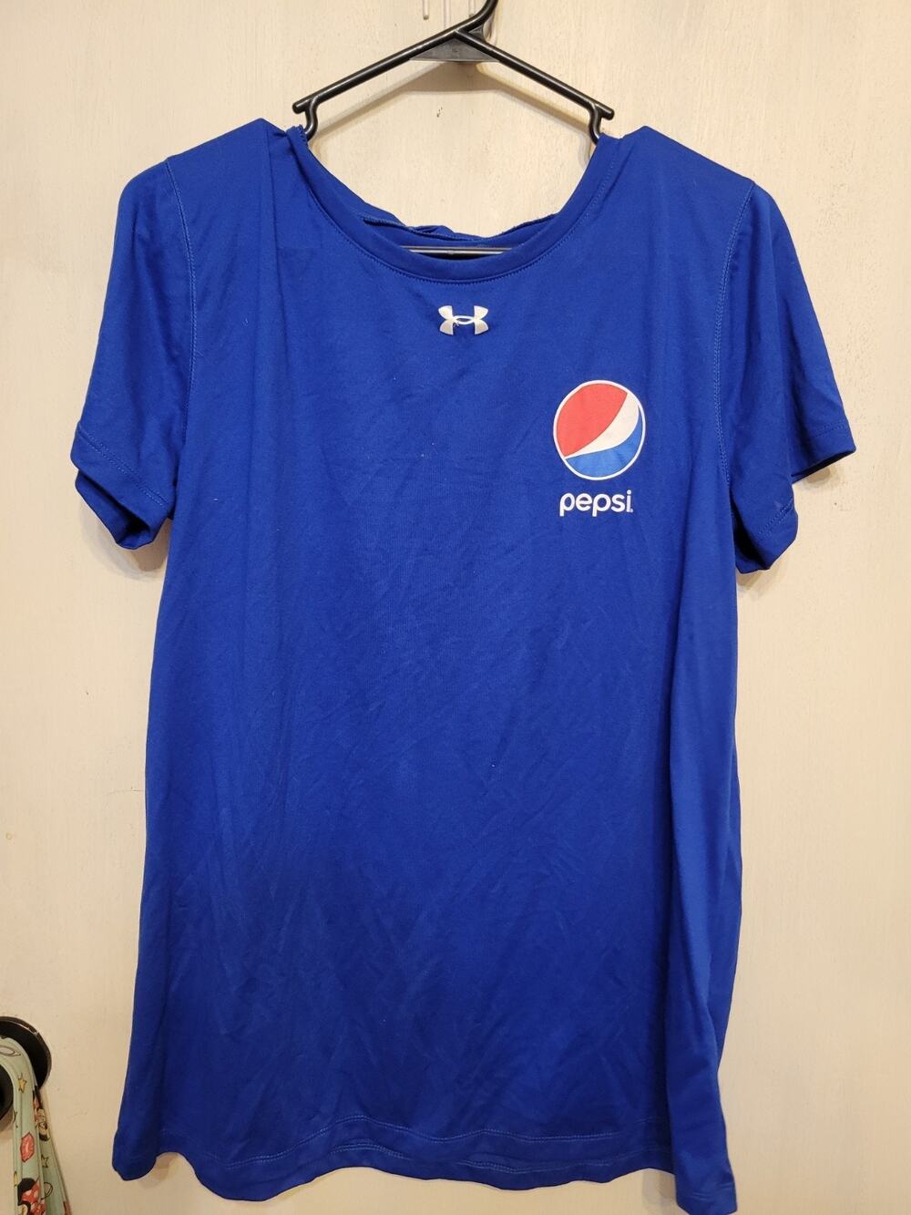 NWT Under Armour Pepsi Cola Blue Short-Sleeve T-Shirt L